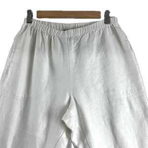 Shades of Linen Canadian-Made White Linen Beach Pants